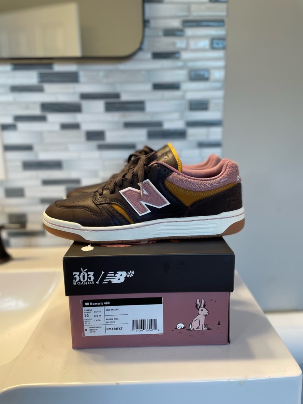 New Balance 480 Numeric X Jeremy Fish 303 Skateboard Nike sb brown pink lot